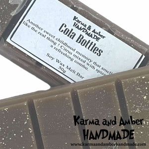 COLA BOTTLES Soy Wax Melt Bar