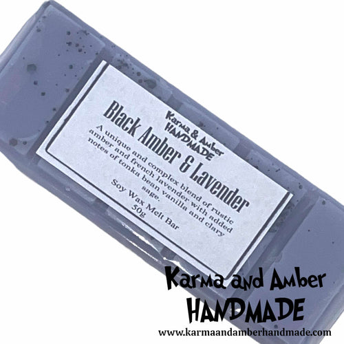 BLACK AMBER & LAVENDER Soy Wax Melt Bar