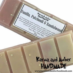 VANILLA PATCHOULI & SANDALWOOD Soy Wax Melt Bar