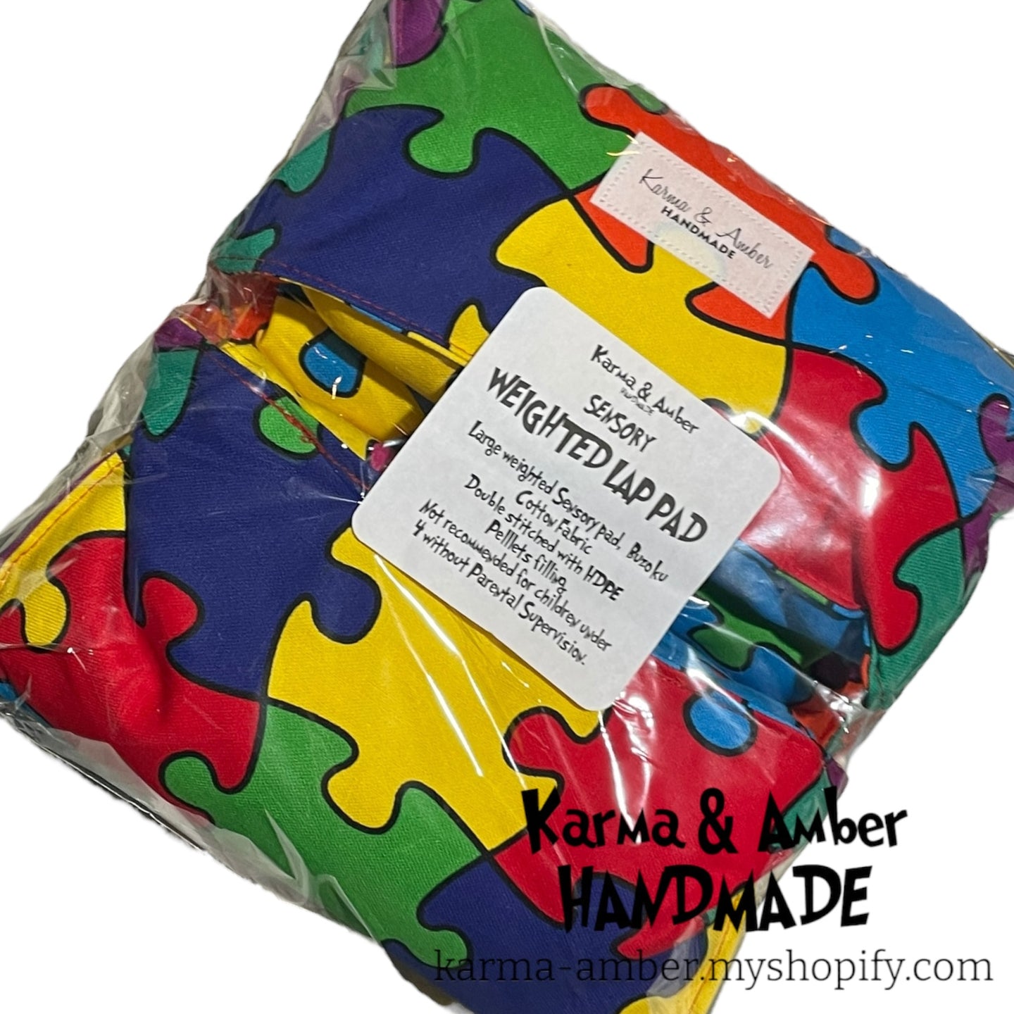 -Puzzle Pieces- SENSORY WEIGHTED LAP PAD